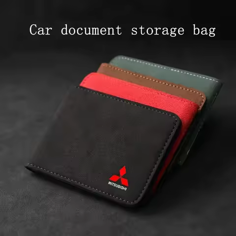 10x8cm Suede Driver License Holder Cover for Mitsubishi Lancer Ex Mirage V33 G4 26 OTO ASX L300 Mont