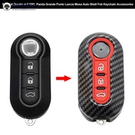 HUAIHAO Car Flip Key Case Cover Auto Key Shell Fob Keychain Cover ABS&Silicone for Fiat Ducato 500 5