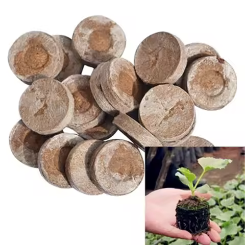 ABRE-110 Pcs Professional Peat Pellets Plant Starting Soil Block Jiffy Seedling Plugs Environmental 