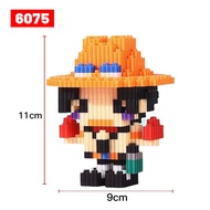 Nano Block Anime One Piece Luffy Zoro Chopper Ace Building Block Mainan Edukasi Anak Bajak Laut