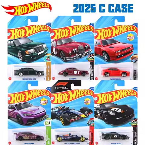 Hot Wheels Cars 2025 C Case F1 ORACLE RED BULL RACING PORSCHE 911 GT3 MERCEDES-BENZ 500 E 1:64 Auto 