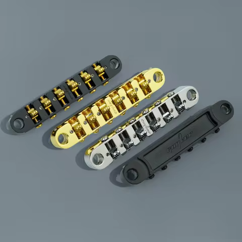 Guyker Adjustable Locking Bridge Electric Guitar Bridge Guitar Accessories Tune-o-matic Bridge GM007