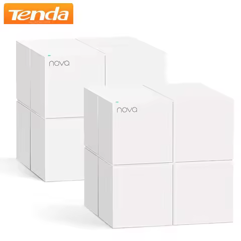 Tenda Mesh WiFi System MW6 Upto 4000 Sq.Ft. Coverage 2 Gigabit Ports Works with Alexa Parental Contr