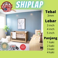 Kayu Shiplap 3mm | Shiplap | MDF Board Shiplap | Wainscoting Kayu | Shiplap Wainscoting | Shiplap Board | Shiplap Wall