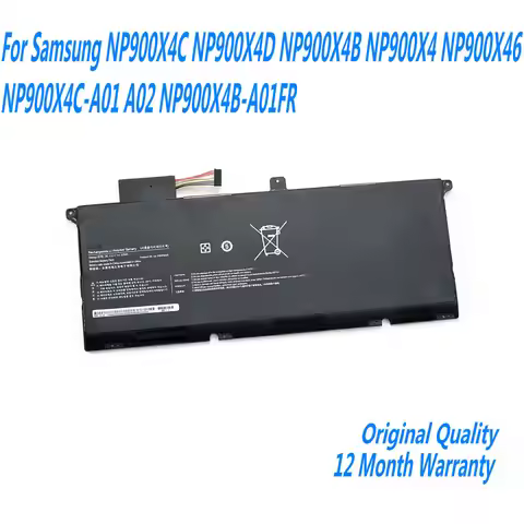 AA-PBXN8AR Laptop Battery For Samsung NP900X4C NP900X4D NP900X4B NP900 7.4V 62WHX4 NP900X46 NP900X4C