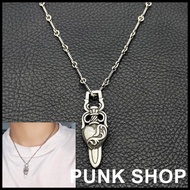 Necklace 925 Silver Double Sided Love Heart Sword Necklace 3946