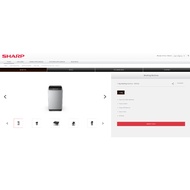 SHARP 7.5kg / 8.5kg / 9.5kg Automatic Washing Machine ES721X ES821X ES921X