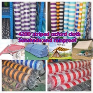 420D Striped Oxford Cloth PU Coating Waterproof Tent Sunshade Backpack Fabric 100 x 150CM