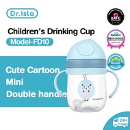 Dr.isla  BY01 Baby Drinking Bottle 250ML Baby Water Bottle Learning Cup Baby Feeding Cup with Straw Children Learn Feeding Drinking Bottle Kids Training Cup Child Learn Water Milk Cup Straw Handle Feeding Bottle Tumblr Botol Bayi 儿童喝水杯带吸管