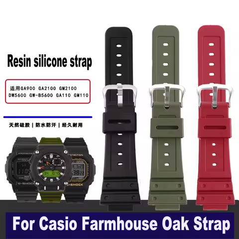 Resin silicone Strap For Casio G SHOCK GA2100 GM2100 DW-5600 GA-900 GA100 GA110 Sport Bracelet Repla