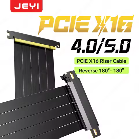 JEYI PCIe 4.0 x16 Extension Cable (16GT/s)GPU Riser for RTX 4090/4080 & RX 7900 XTX,Mining Rig/Verti