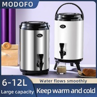 【 6L/8L/10L/12L】MODOFO Stainless Steel Milk Tea Bucket With Faucet Jug Air Panas Dan Sejuk