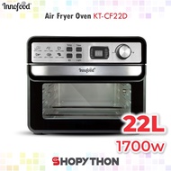 ❤Ready Stock❤ INNOFOOD Air Fryer Oven KT-CF22D (22L) Digital Display Dehydrator Function Double Glass Baking Frying Roti