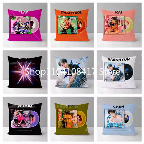 KAI BAEKHYUN EXO Pillow Cover Decorative Sofa Cushions Duplex Printing Cushion Covers Pillows Decor 