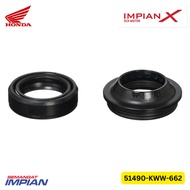 SEAL SET, FR. FORK (CHUANNAN ) (51490-KWW-662)100% ORI HONDA GENUINE PART -WAVE 110/BEAT