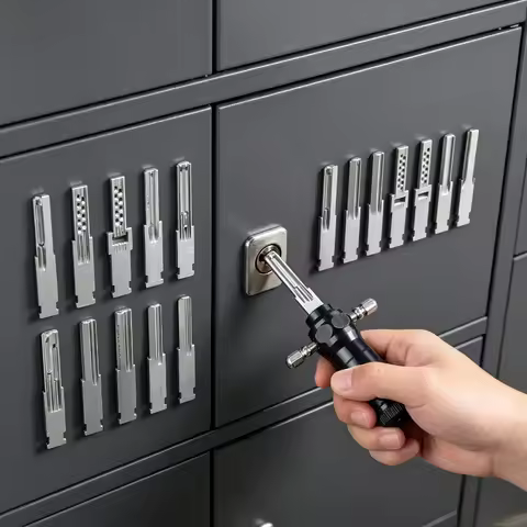 10 In 1 Tubular Lock Pick Set Interchangeable Stainless Steel Picks Professional Unlocking Tools Dur