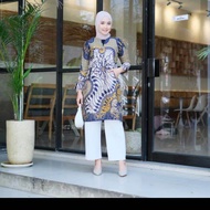 ATASAN BLOUSE TUNIK BATIK WANITA FULL PURING BAHAN PREMIUM