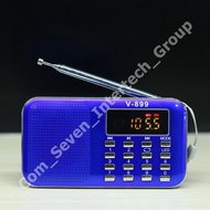 ลำโพงวิทยุ ลำโพง Mp3/USB/SD Card/Micro SD Card รุ่นV-899 (สีน้ำเงิน)
