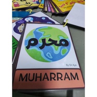 printed flashcard bulan islam jawi rumi bbm