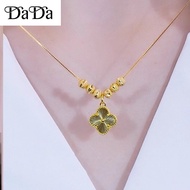 rantai leher emas bangkok cop 916 gold necklace womens lucky six-pearl four-leaf clover pendant wedd