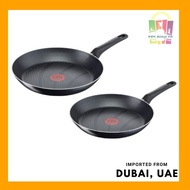 ▬ ☸ ✈ Tefal Cook 'N' Clean 32 cm Frypan with Tefal Cook 'N' Clean 26 cm Frypan, Black, Aluminium