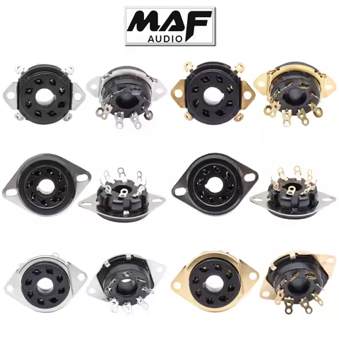 5pcs Bakelite 8pin Vacuum Tube Socket Base For KT88 EL34 6V6 6L6 5881 6550 5U4G Vintage Amplifier DI