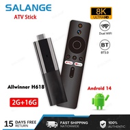 Salange P98 Thiết bị TV Stick Android 14 4K TV Box 2.4G 5g kép Wifi ATV 8K streamina Thiết bị TV Sti