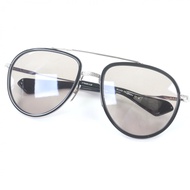 狀況極佳的DITA DTS456 AVIATIA-ONE 雙樑太陽眼鏡，黑色和銀色，尺寸 57□19-140，示範鏡片，日本製造。