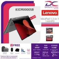 【READY STOCK】 LENOVO IP 5 2IN1 TOUCH 83DR0000SB (New AMD Ryzen7-8845HS/16GB/512GGB/AMD/14"OLED/W11H)