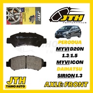 TAIHOAUTO JTH PERFORMANCE Front Brake Pad Perodua Myvi D20N / Myvi Icon / Daihatsu Sirion Ceramic Di