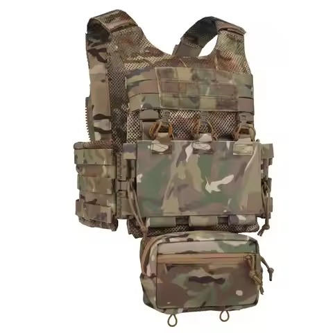 Wosport LV-119 Tactical Vest Maritime Version Triple Magazine Pouch Inner Storage Back Zipper Side P