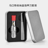 Nail Clippers Stainless Steel Slant Edge Trimmers With Catcher Large Opening Anti-Splatter With Lock