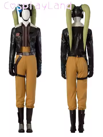 Hera Syndulla Cosplay Costume Heroine Battle Horns Outfit With Accessories Boots Women Carnival Hall