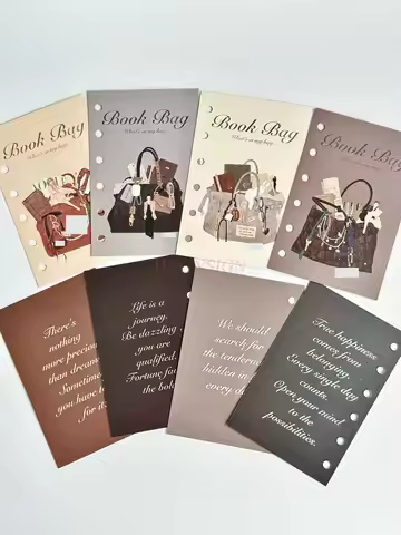 4pcs Hand drawn tent divider pages, hand bound