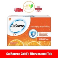 OFFER EXP08/2024 Calsource C+ Calcium 260mg + Vitamin C 1000mg Made in France 30's Effervescent Tabl