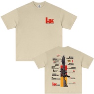 Mens Graphic in Heckler & Koch HK416 T-Shirt 100% Cotton Sweat Wicking Breathable High Quality Casua