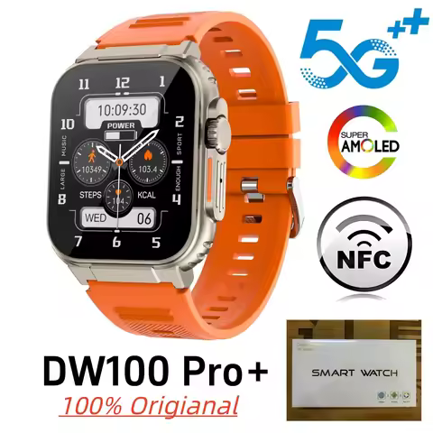 New DW100 Pro + Plus Smartwatch 5G LTE Global Version Smart Watch With Fingerprint Unlocking Facial