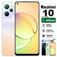 สมาร์ทโฟน Realmi 10 Pro 5g เต็มหน้าจอ 6.8 นิ้วราคาถูก Ram 12+512 GB รองรับไลน์ ยูทูป แอพธนาคาร โทรศัพท์มือถือ android 4g 5g สมาร์ทโฟนราคาถูก มีประกัน มีบริการเก็บเงินปลายทาง