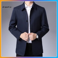 DRO_ Jacket Coat Spring Jacket Stylish Men's Spring Autumn Business Blazer Suit Casual Coat Long Sleeve Solid Color Single Breasted Perfect for Southeast Asian Buyers