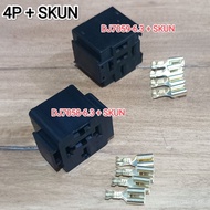 4 Pin Relay Holder Socket + Skun