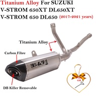 For Suzuki V-STROM 650 DL650 XT DL650 2017 - 2021 Motorcycle Exhaust Escape Modify Titanium Alloy Fu