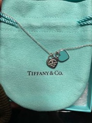 Tiffany &amp; co.鑲鑽愛心型項鍊