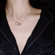 Sting Sterling Silver Double Circle Bestie All Match Necklace