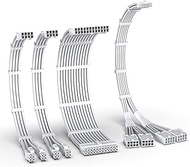 EZDIY-FAB 16AWG PCIe 5.0 12VHPWR Sleeved Cable Kit, 30-45cm, 600W, RTX4090/4080/4070Ti Compatible, W