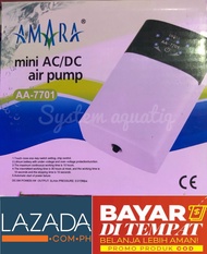 aerator baterai cas Amara pompa udara ACDC AC DC aerator aquarium AA-7701 amara aa 7701