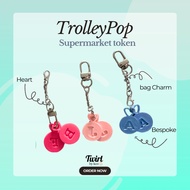 [SG Seller] TrolleyPop Shopping Cart Token | Supermarket Trolley Keychain