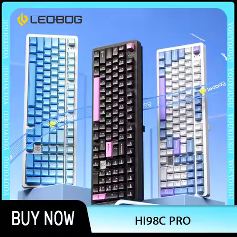 LEOBOG Hi98C Pro Hi98 Pro Mechanical Keyboard Aluminium Alloy 3 Mode RGB Gaming Keyboard Gasket Hot