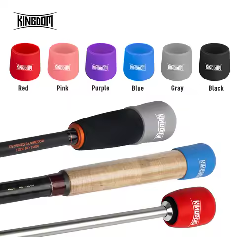 1 Pcs Kingdom Lure Fishing Rod Handle Protective Case Tight Silicone Rod Plug Bottom Protector Fishi
