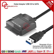 Sata Usb 3.0 To Sata Adapter Cable For 3.5 2.5 Inch Hdd Ssd Dc 12V 45Cm