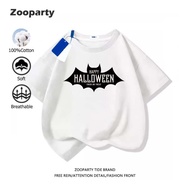 Halloween Kids T-Shirt Bat Wings Print Boy New Short-Sleeved Pure Cotton There Are 9 Colors.